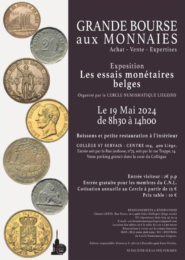 Grande bourse aux monnaies cnl 19 05 2024